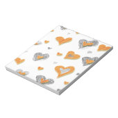 Bloc-note Cadeaux motifs griffés tendance gris orange (Tourné)