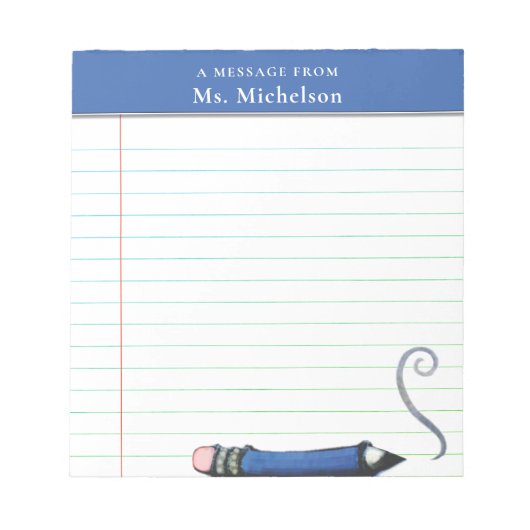 Bloc-note Cadeaux personnalisés pour enseignants (Devant)