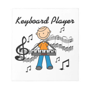 Bloc-note Cadeaux pour joueur de clavier homme en bonhomme a