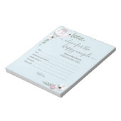 Bloc-note Cadeaux pour la mariée bouquet de fleurs fête de m (Tourné)