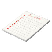 Bloc-note Cadeaux Saint-Valentin Cœurs Mignons Notes Quotidi (Tourné)