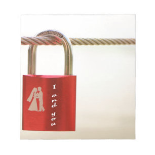 Bloc-note Cadenas d'amour