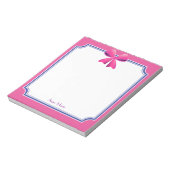 Bloc-note Cadre bleu Bois rose personnalisé (Tourné)