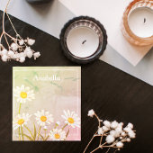 Bloc-note Cadre de fleur marguerite sur un arrière - plan vi