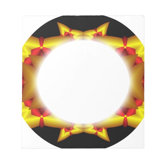 Bloc-note Cadre fractal circulaire (Devant)