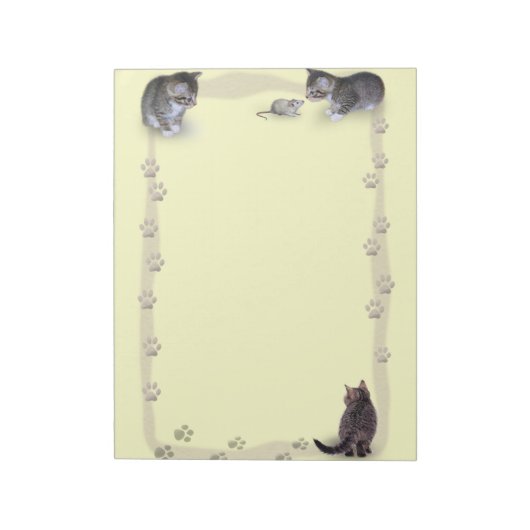 Bloc-note Cadre Paw Chat (Tourné)