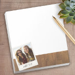 Bloc-note Cadre photo rustique avec Instagram Carré et bois<br><div class="desc">Un design vintage et tendance avec une bordure d'image rétro que vous pouvez ajouter votre selfie ou portrait préféré d'un ami. Utilisez une photo carré pour créer un cadeau unique et personnel ou garder le chiot hipster et faire un souvenir tendance. Si vous avez besoin d'ajuster les images, cliquez sur...</div>