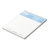 Bloc-note Caducée 3D blanc médical dessin bleu (Tourné)