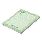 Bloc-note Caducée avec fond de feuilles Notepad (Tourné)