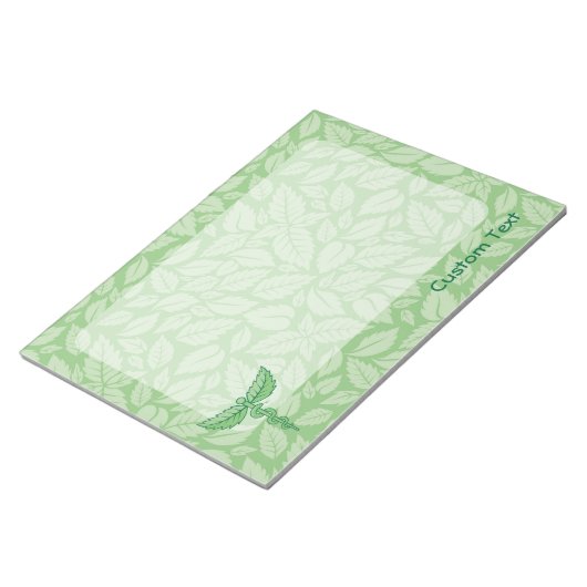 Bloc-note Caducée avec fond de feuilles Notepad (Incliné)