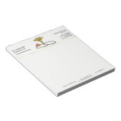 Bloc-note Caducée d'or & Stéthoscope avec cœur Medical (Incliné)