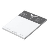 Bloc-note Caduceus Clean blanc Détaillé Anthracite Médicale (Tourné)