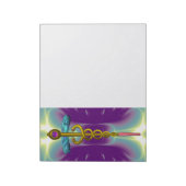 Bloc-note CADUCUS, améthyste d'or vif rose violet, blanc (Tourné)