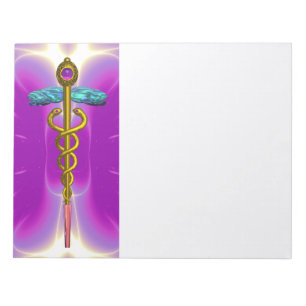 Bloc-note CADUCUS, améthyste d'or vif rose violet, blanc