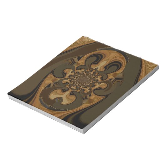 Bloc-note Café Brown Flux Kaleidoscope Art Imprimer (Tourné)