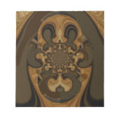 Bloc-note Café Brown Flux Kaleidoscope Art Imprimer (Devant)