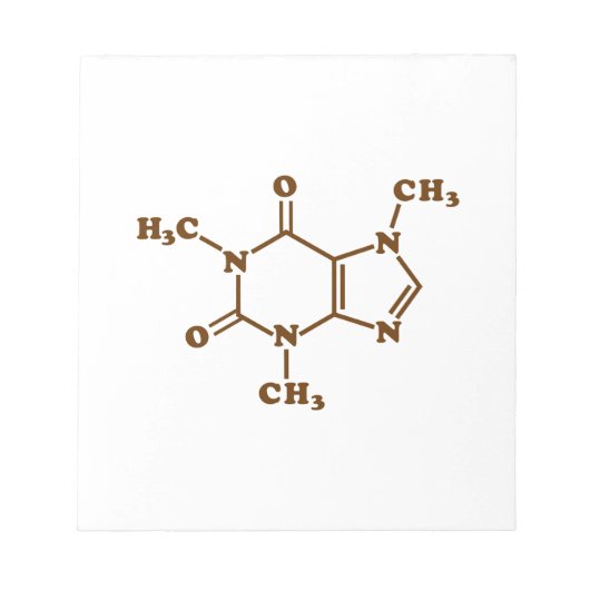 Bloc-note Café caféine Formule chimique moléculaire (Devant)