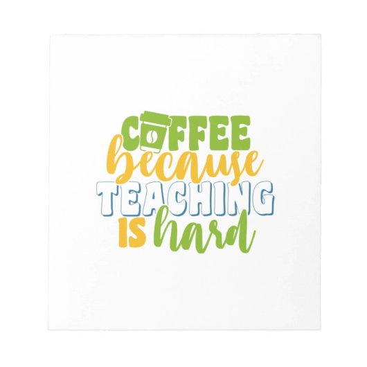 Bloc-note Café de jour de l'enseignant parce que l'enseignem (Devant)