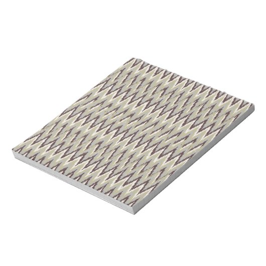 Bloc-note Café et Sage iKat ZigZag Motif (Tourné)