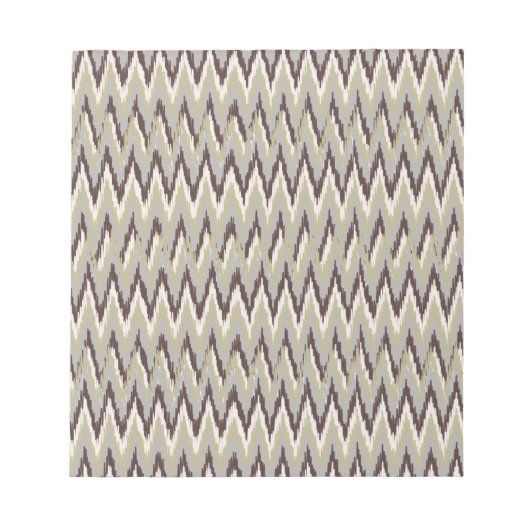Bloc-note Café et Sage iKat ZigZag Motif (Devant)