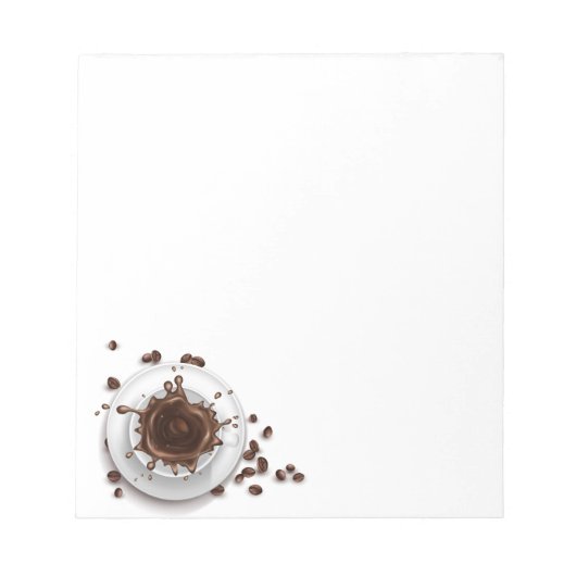 Bloc-note Café Splash Coffee Beans Art (Devant)