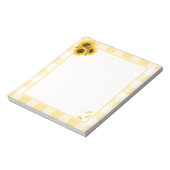 Bloc-note Cahier à carreaux tournesol (Tourné)