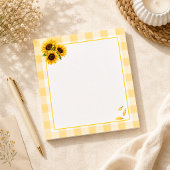 Bloc-note Cahier à carreaux tournesol