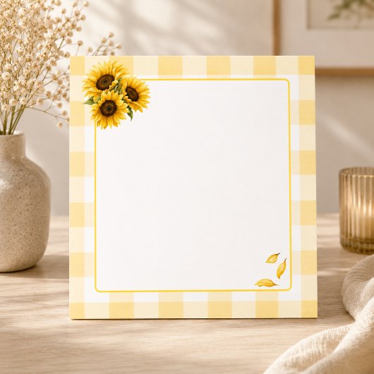 Bloc-note Cahier à carreaux tournesol