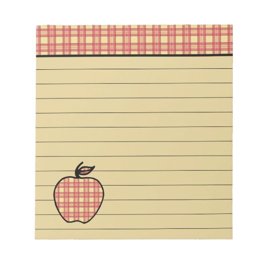 Bloc-note Cahier Apple à carreaux (Devant)