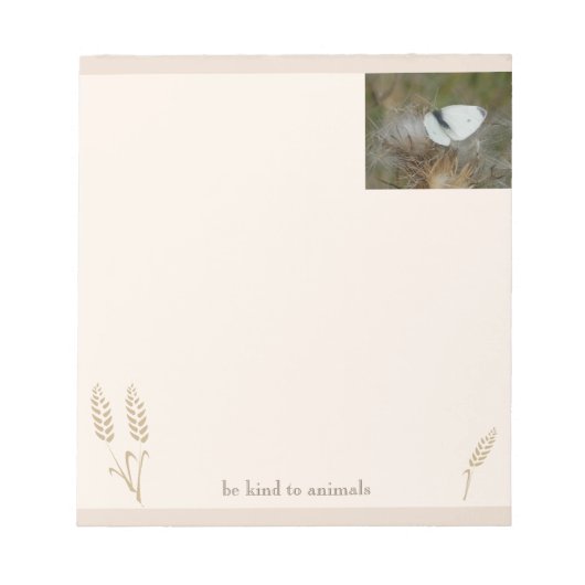 Bloc-note Cahier Bohème "Soyez gentil avec les animaux" Papi (Devant)