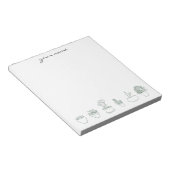 Bloc-note Cahier Boho Succulentes Aquarelle Personnalisé (Incliné)