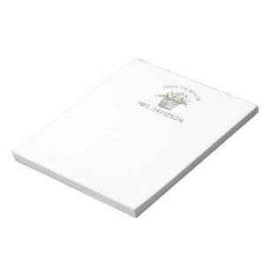 Bloc-note Cahier Cadeau Enseignant Plante en Pot