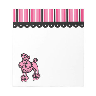 Bloc-note Cahier Cadeau Rose Femme Chien Caniche Français