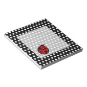 Bloc-note Cahier coccinelle pois noirs (Incliné)