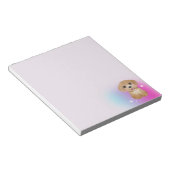 Bloc-note Cahier Cute Puppy avec un fond de couleur douce (Incliné)