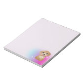 Bloc-note Cahier Cute Puppy avec un fond de couleur douce (Tourné)