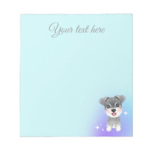 Cahier Cute Puppy avec un fond de couleur douce