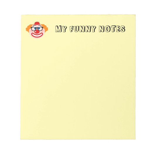 Bloc-note Cahier de clown mignon pour des blagues drôles et  (Devant)