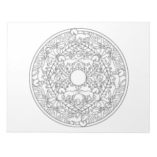Bloc-note Cahier de coloriage Mandala Écureuils