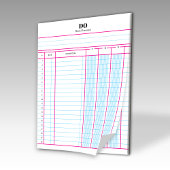 Bloc-note Cahier de comptabilité à papier avec monogramme et