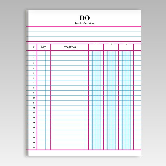 Bloc-note Cahier de comptabilité à papier avec monogramme et