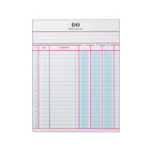 Bloc-note Cahier de comptabilité personnalisé avec monogramm (Tourné)