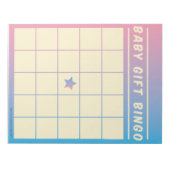 Bloc-note Cahier de jeu de bingo pour cadeaux pour bébé à la (Devant)