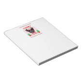 Bloc-note Cahier de Joyeux Pug Noël (Incliné)