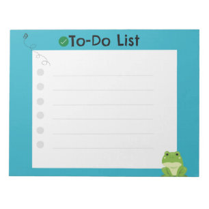 Bloc-note Cahier de liste de choses à faire avec une grenoui
