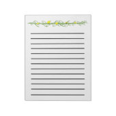 Bloc-note Cahier de notes à lignes sombres Pissenlits (Tourné)