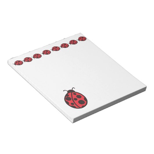 Bloc-note Cahier de notes coccinelles (Incliné)