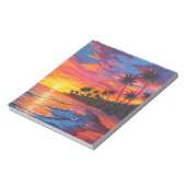 Bloc-note Cahier de notes Coucher de soleil tropical (Tourné)