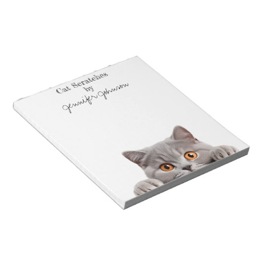 Bloc-note Cahier de notes de chat drôle mignon (Incliné)
