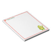 Bloc-note Cahier de notes joli monstre à l'aquarelle avec cœ (Incliné)